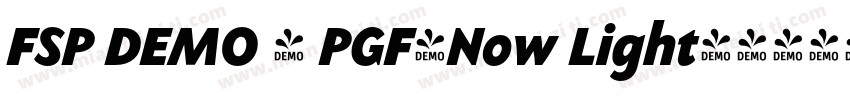 FSP DEMO - PGF-Now Light字体转换